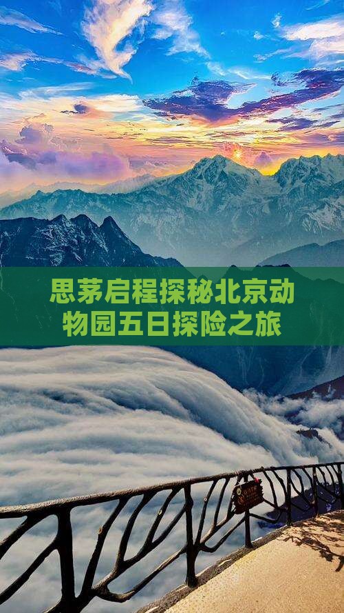 思茅启程探秘北京动物园五日探险之旅