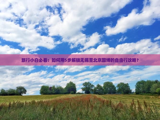 旅行小白必看：如何用5步解锁无锡至北京国博的自由行攻略？