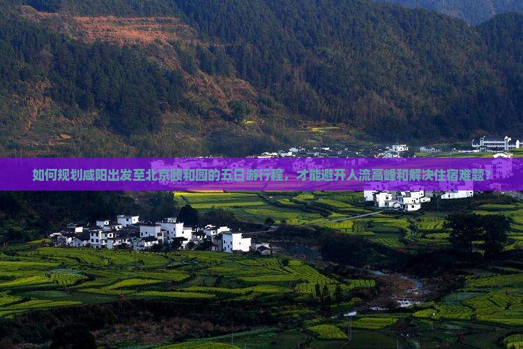 如何规划咸阳出发至北京颐和园的五日游行程，才能避开人流高峰和解决住宿难题？