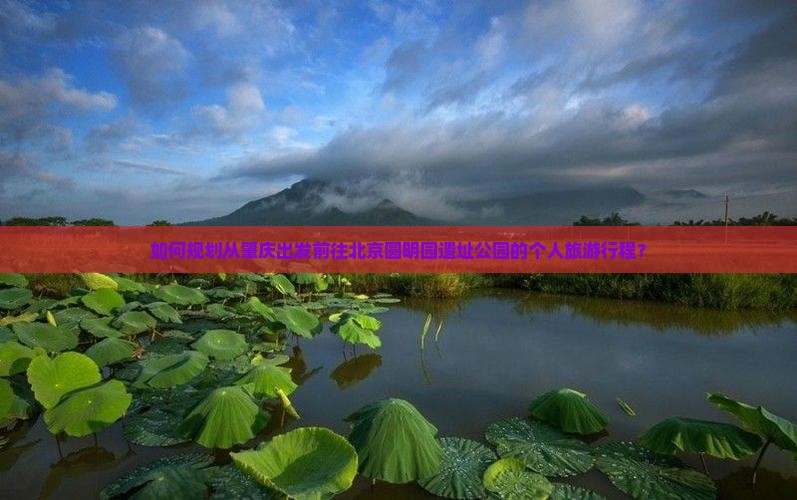 如何规划从肇庆出发前往北京圆明园遗址公园的个人旅游行程？