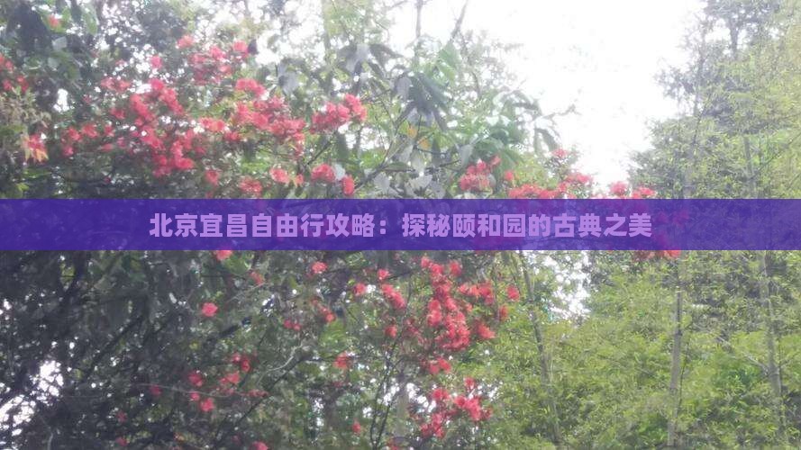 北京宜昌自由行攻略：探秘颐和园的古典之美
