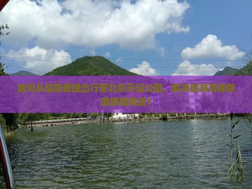 如何从信阳便捷出行至北京天坛公园，解决旅游高峰期的拥堵痛点？