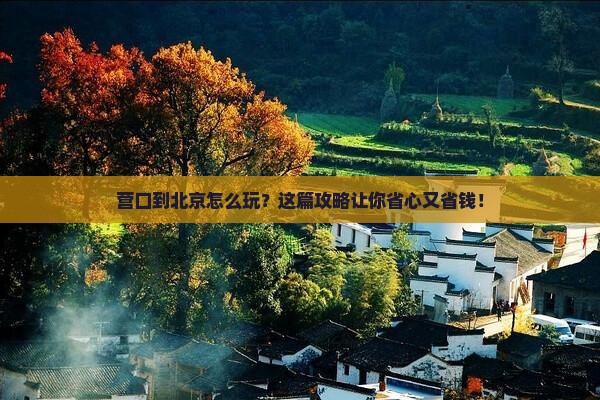营口到北京旅行社