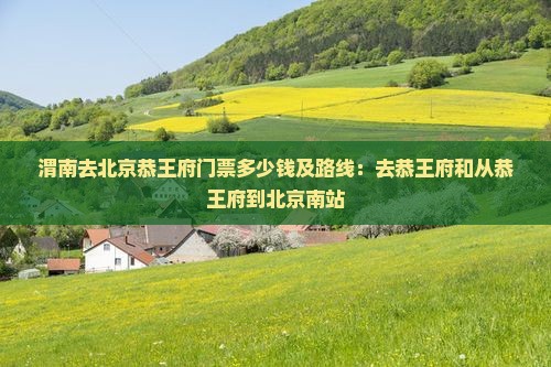 渭南去北京恭王府门票