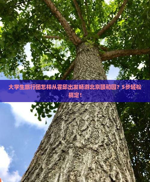 大学生旅行团怎样从霍邱出发畅游北京颐和园？5步轻松搞定！