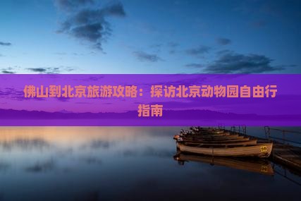 佛山去北京动物园自由团