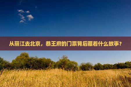 丽江到北京恭王府门票