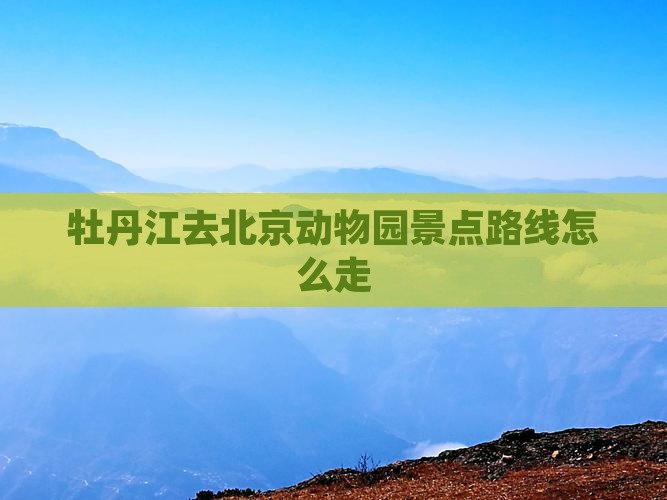 牡丹江去北京动物园景点