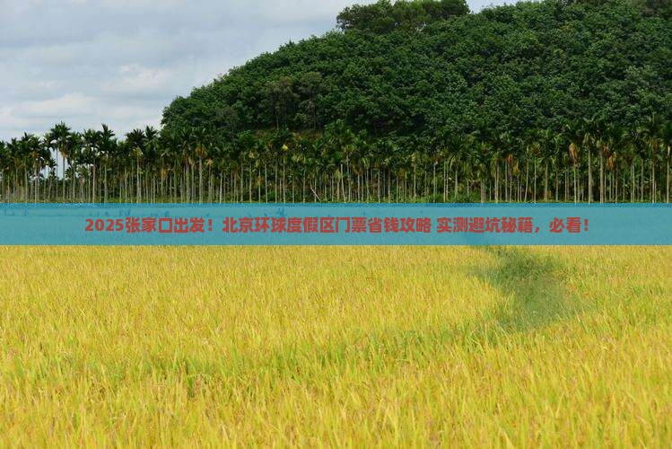 张家口到北京环球度假区门票