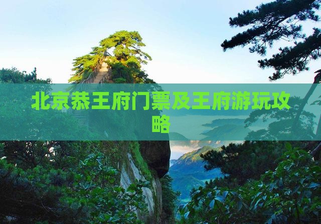 北海去北京恭王府门票