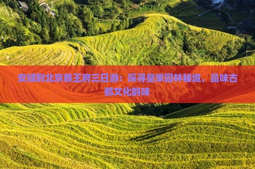 安顺到北京恭王府三日游：探寻皇家园林秘境，品味古都文化韵味