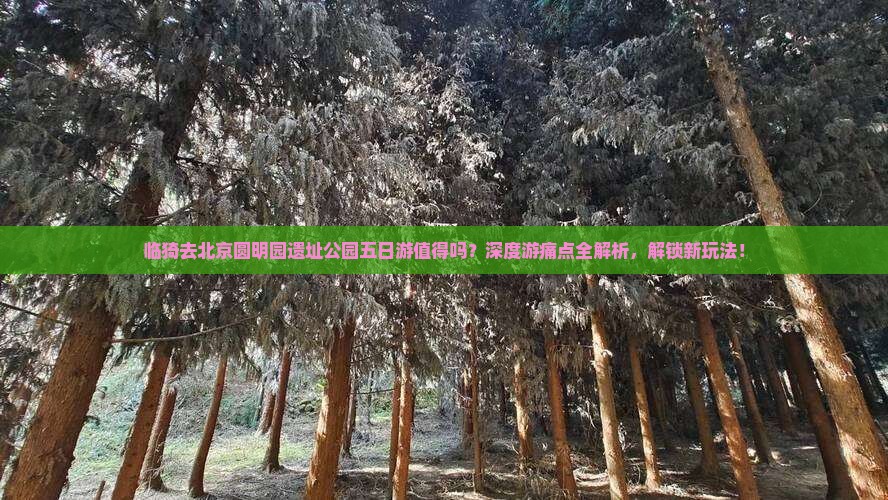 临猗去北京圆明园遗址公园五日游