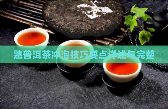 熟普洱茶冲泡技巧要点详述与完整