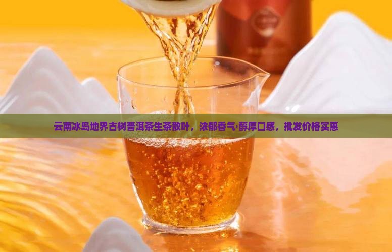 云南冰岛地界古树普洱茶生茶散叶，浓郁香气·醇厚口感，批发价格实惠