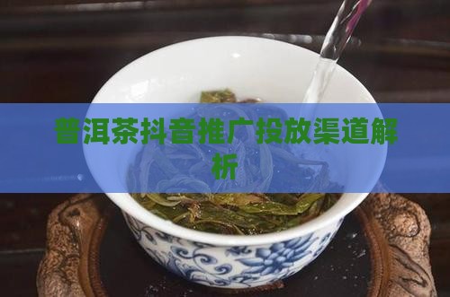 普洱茶抖音推广投放渠道解析