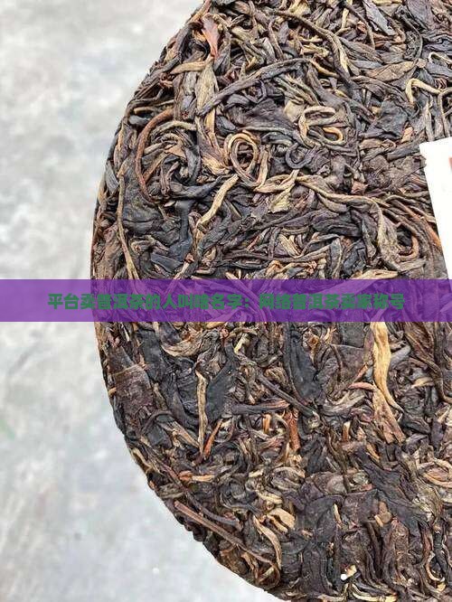 平台卖普洱茶的人叫啥名字：网络普洱茶卖家称号