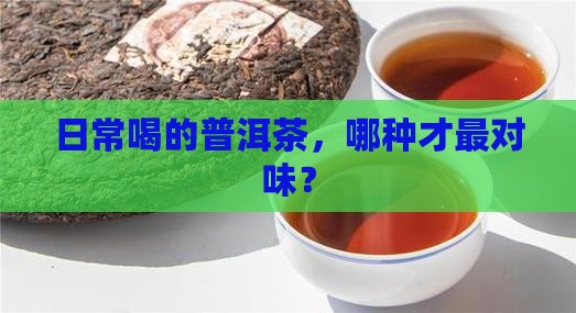 普洱茶哪种口粮好喝一点