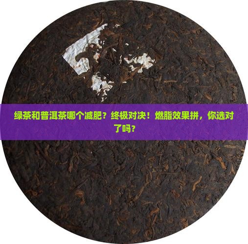 绿茶和普洱茶哪个减肥
