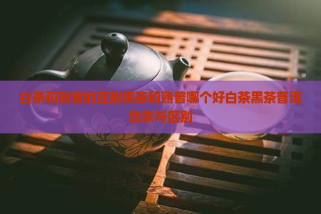 白茶和熟普的区别黑茶和熟普哪个好白茶黑茶普洱功效与区别