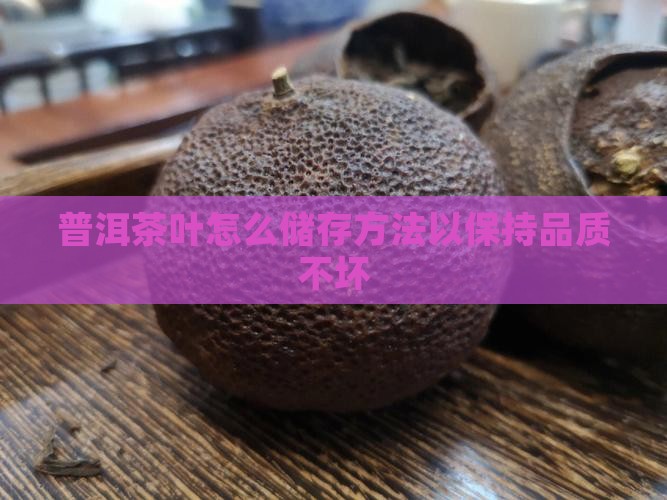 普洱茶叶怎么储存方法以保持品质不坏