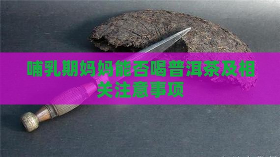 哺乳期妈妈能否喝普洱茶及相关注意事项
