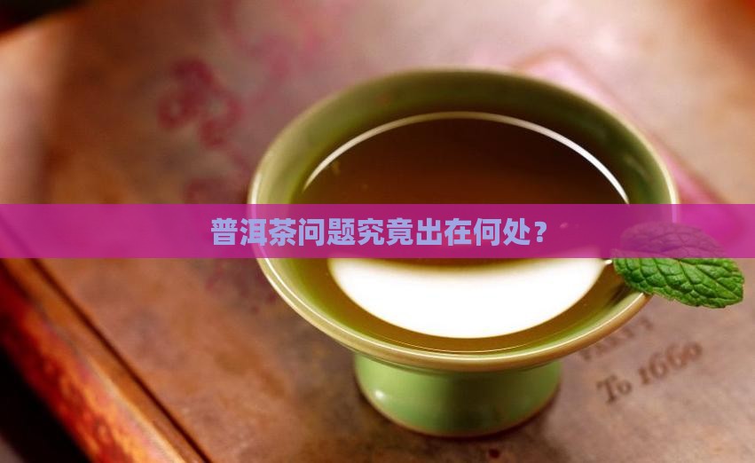 普洱茶问题究竟出在何处？