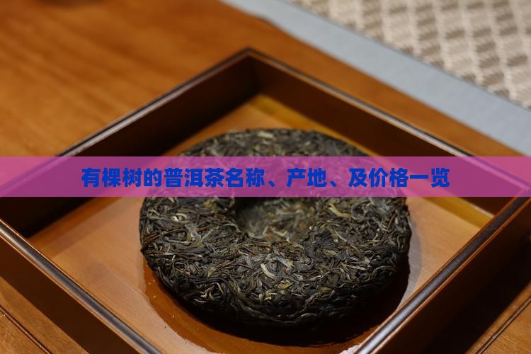 有棵树的普洱茶名称、产地、及价格一览