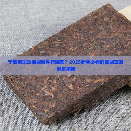 宁波老班章加盟条件有哪些