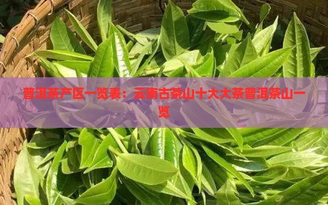 普洱茶产区一览表