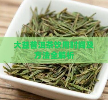 大益普洱茶饮用时间及方法全解析