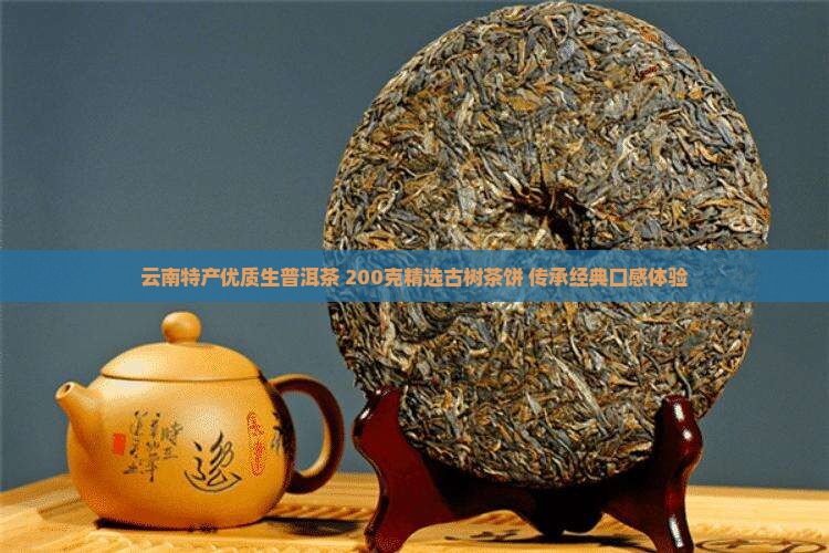 云南特产优质生普洱茶 200克精选古树茶饼 传承经典口感体验