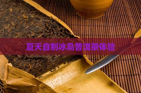 夏天自制冰岛普洱茶体验