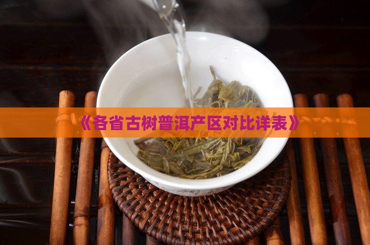 《各省古树普洱产区对比详表》
