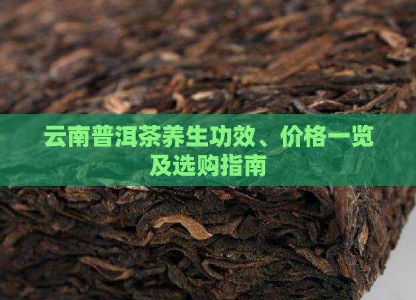 云南普洱茶养生功效、价格一览及选购指南 云南普洱茶养生功效、价格一览及选购指南