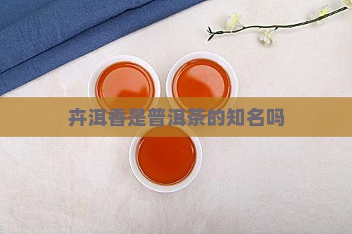 卉洱香是普洱茶的知名吗
