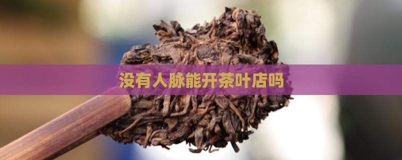 没有人脉能开茶叶店吗