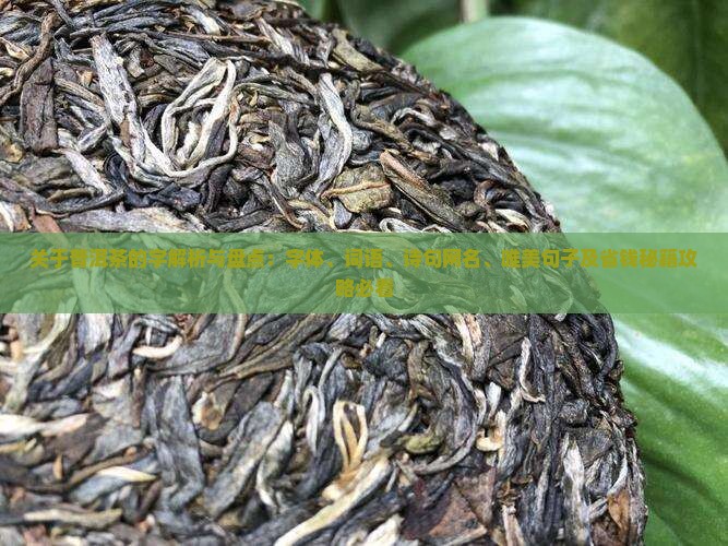关于普洱茶的字