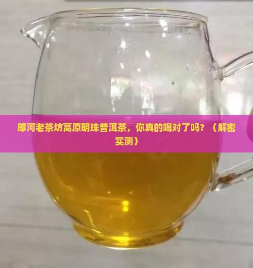 郎河老茶坊高原明珠普洱茶