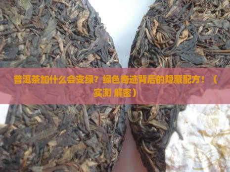 普洱茶加什么会变绿