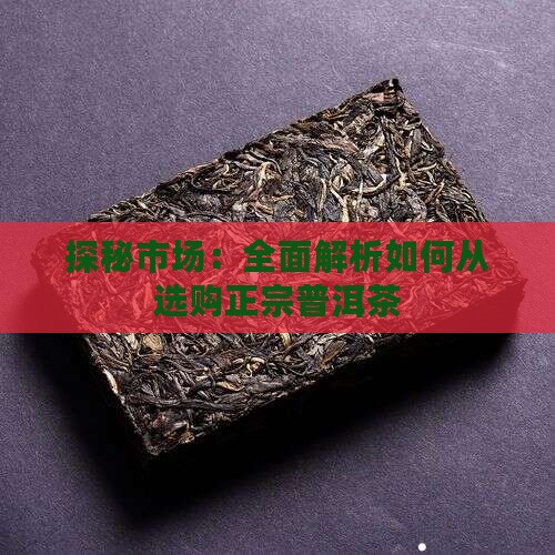 探秘市场：全面解析如何从选购正宗普洱茶