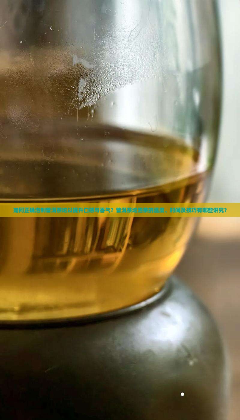 如何正确泡制普洱茶坨以提升口感与香气？普洱茶坨泡茶的温度、时间及技巧有哪些讲究？
