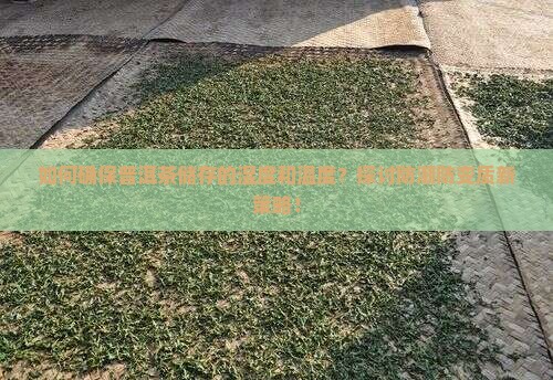 如何确保普洱茶储存的湿度和温度?探讨防潮防变质新策略! 如何确保普洱茶储存的湿度和温度?探讨防潮防变质新策略!