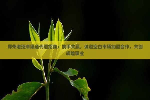 郑州老班章渠道代理招商：携手共赢，诚邀空白市场加盟合作，共创辉煌事业