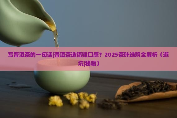 写普洱茶的一句话