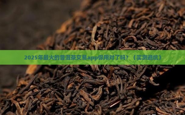 最大的普洱茶交易app