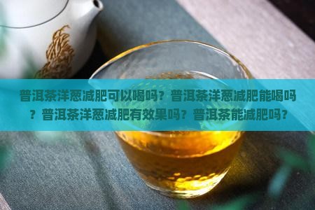 普洱茶洋葱减肥