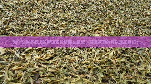 为什么拼多多上的普洱茶价格那么便宜，普洱茶真的可以是正品吗？