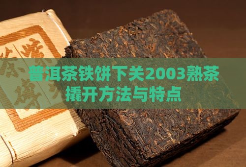 普洱茶铁饼下关2003熟茶撬开方法与特点