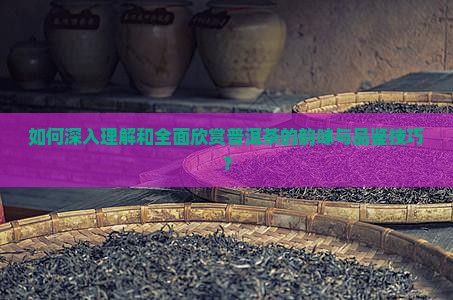 如何深入理解和全面欣赏普洱茶的韵味与品鉴技巧？