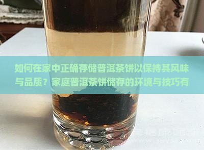 如何在家中正确存储普洱茶饼以保持其风味与品质？家庭普洱茶饼储存的环境与技巧有哪些？